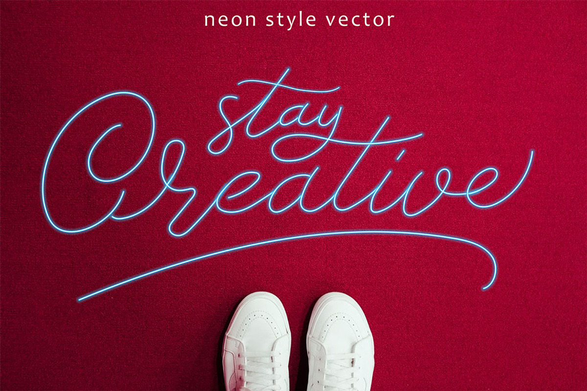 NEON Script Style - 7 COLORS preview 3