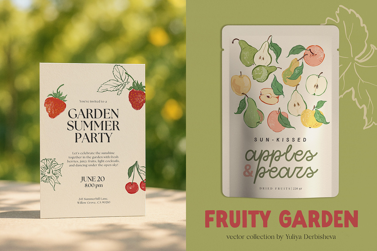 Fruit illustration vector poster, an Object Graphic by Yuliya Derbisheva (Photo 4 of 10)