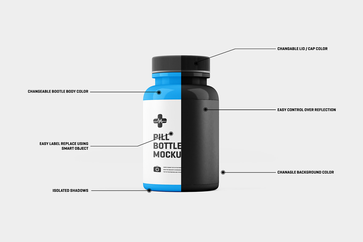Pill Bottle Mockup, a Cups & Container Mockup by Toasin Studio (Photo 2 of 11)