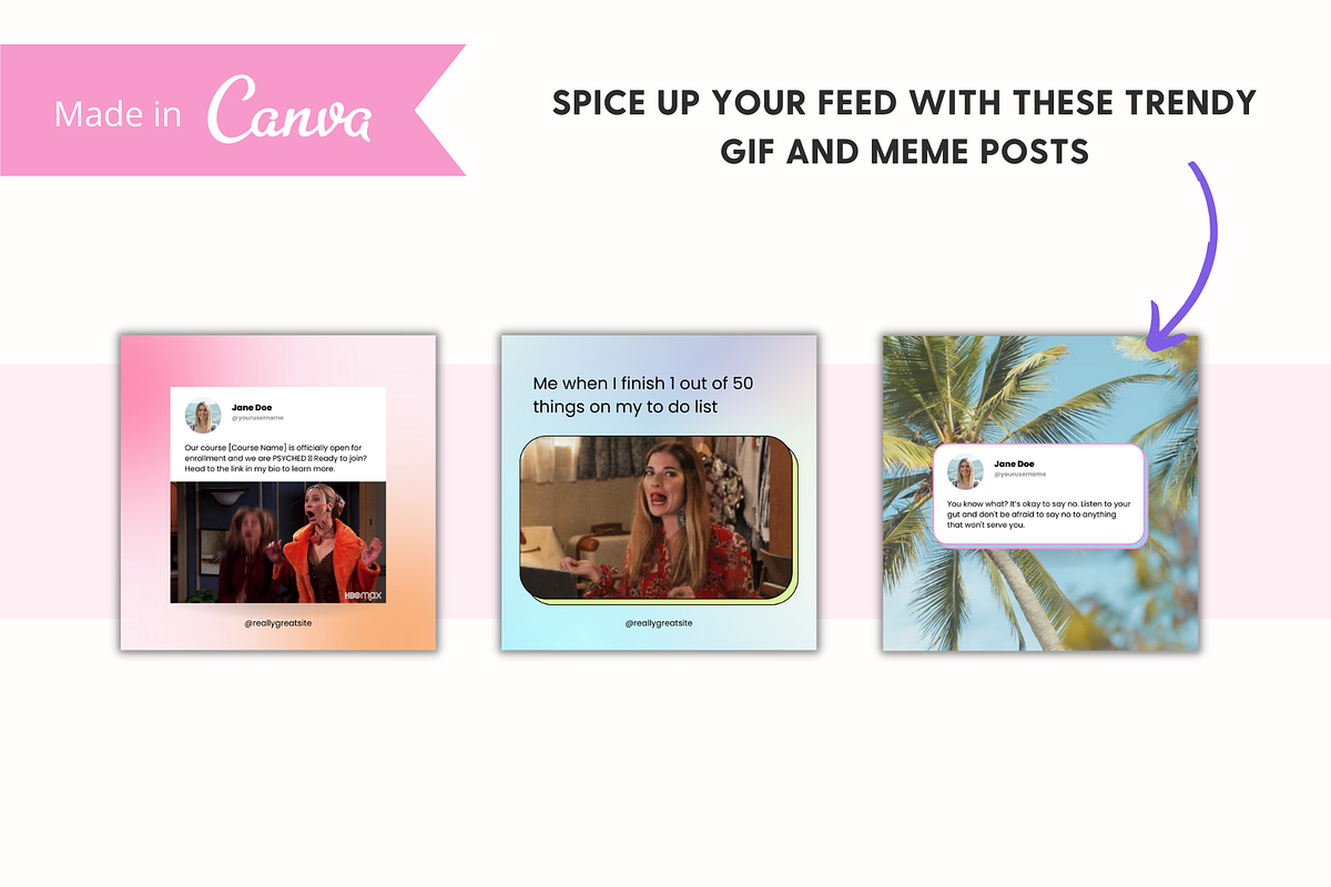 Instagram Gifs and Memes Templates, a Social Media Template by The Template Lounge (Photo 4 of 6)