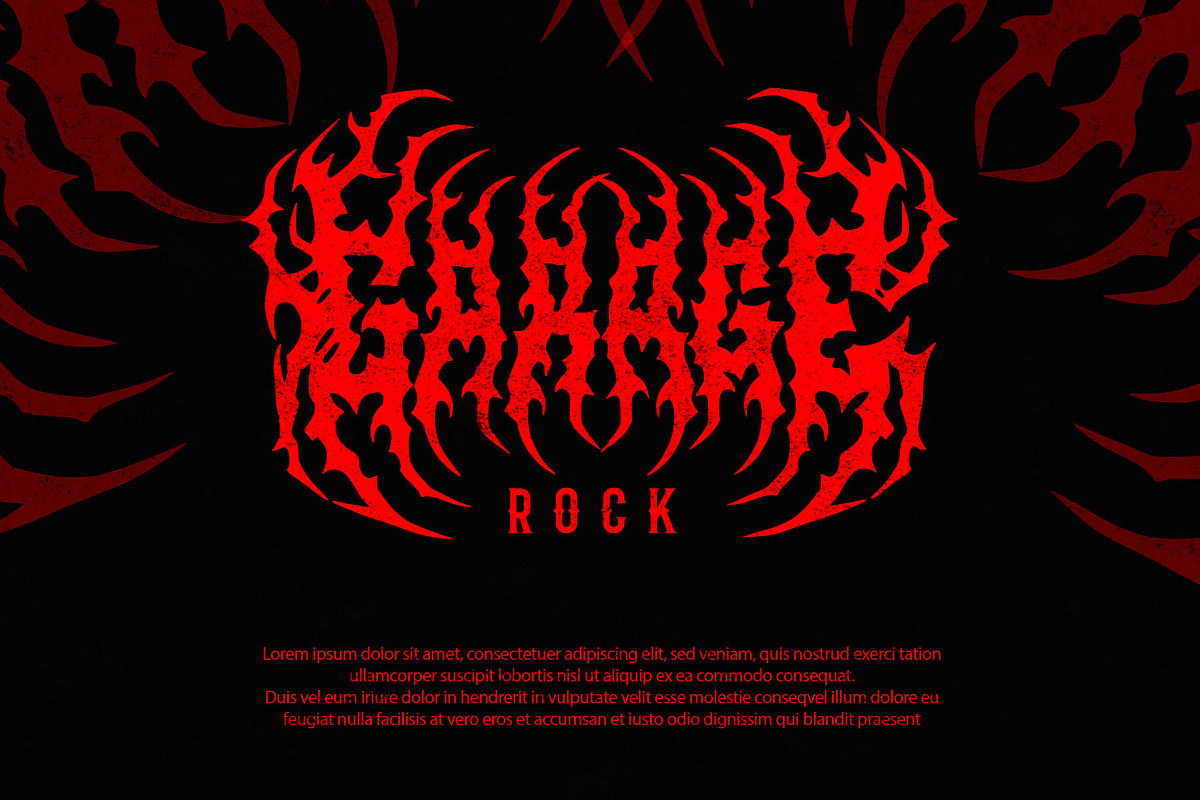 HUNGER - Death Metal Font, a Blackletter Font by Fonday Studio (Photo 5 of 8)