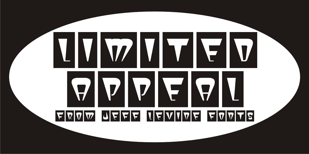 Limited Appeal JNL, a Symbol Font by Jeff Levine Fonts