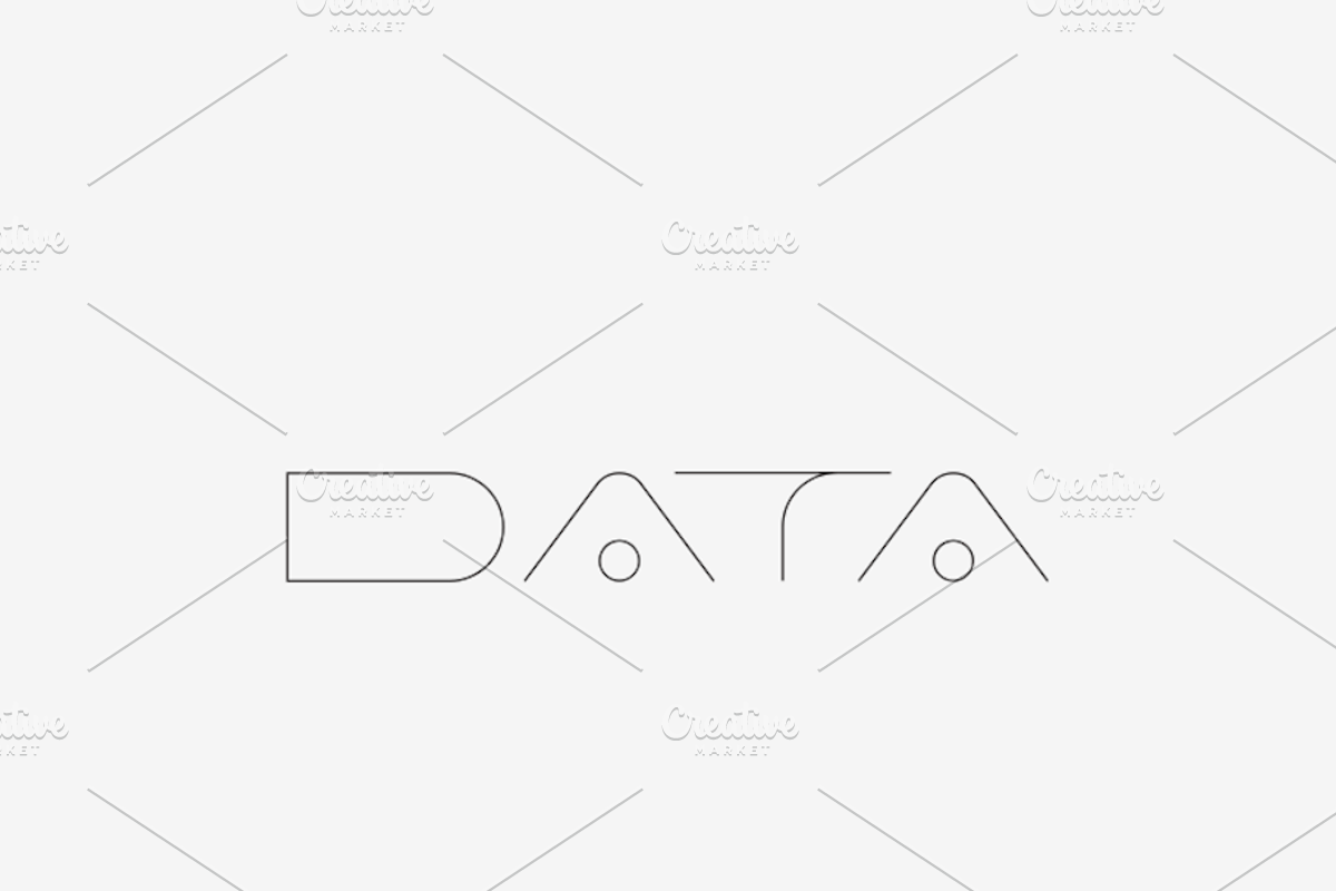 Data - Laser, Craft Cutter Font