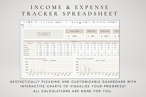 Income & Expense Tracker Spreadsheet