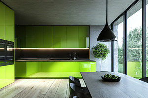 Minimalist kitchen with wood accents, a Photo by Pavel_design