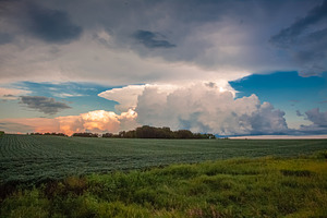 Amazing sky over a field in mn usa featuring dramatic sky, colorful sky, and