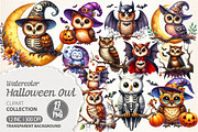 Halloween Owl Sublimation Clipart, an Illustration by Dream Creation (Thumbnail 1 of 6)