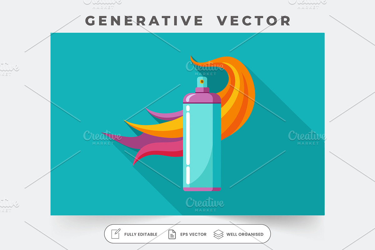 A vibrant hair spray bottle is combi, a Graphic by Iftikhar Alam