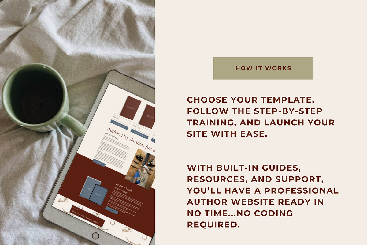 Squarespace Author Website Template, a Squarespace Template by Billie Grace Studio (Photo 5 of 8)