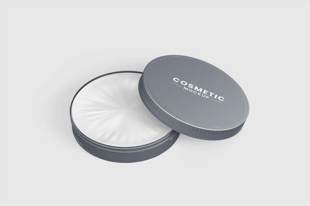 Round Cosmetic Tin Mock-Up, a Cups & Container Mockup by tiyasprabawa (Photo 2 of 5)