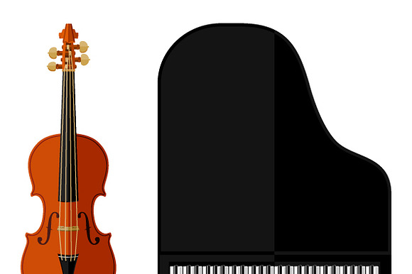Flat violin and grand piano preview 2