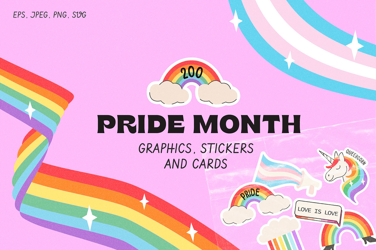 Pride Month LGBTQ+ Design Bundle, an Object Graphic by millering (Photo 1 of 12)