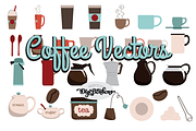 Coffee and Tea Vector Clipart, a Graphic by Digibonbons (Thumbnail 1 of 2)