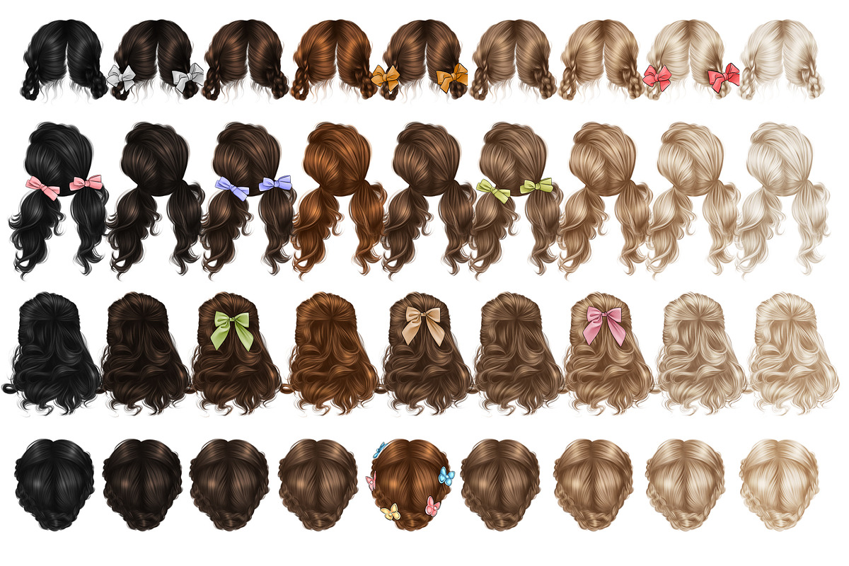 Large bundle with hair 1000+, a Person Illustration by Elenbushe (Photo 14 of 14)