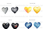 Heart Shapes Clipart, Red Heart PNG, a Decorative Illustration by BrushstrokeArtGB (Thumbnail 5 of 9)