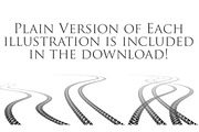 Grunge Tyre Tracks Illustrations, a Texture Illustration by Pingebat (Thumbnail 4 of 4)