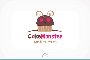 Cake Monster Logo Template
