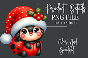 Christmas Cute Ladybug Clipart, an Illustration by Rose Art (Thumbnail 4 of 4)