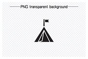 Camping Tent Teepee Tent Icons Set, a Solid Icon by Designfour (Thumbnail 3 of 7)