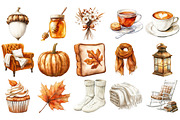 Cozy Caramel & White Fall Clipart, an Illustration by Craft Nest (Thumbnail 2 of 5)