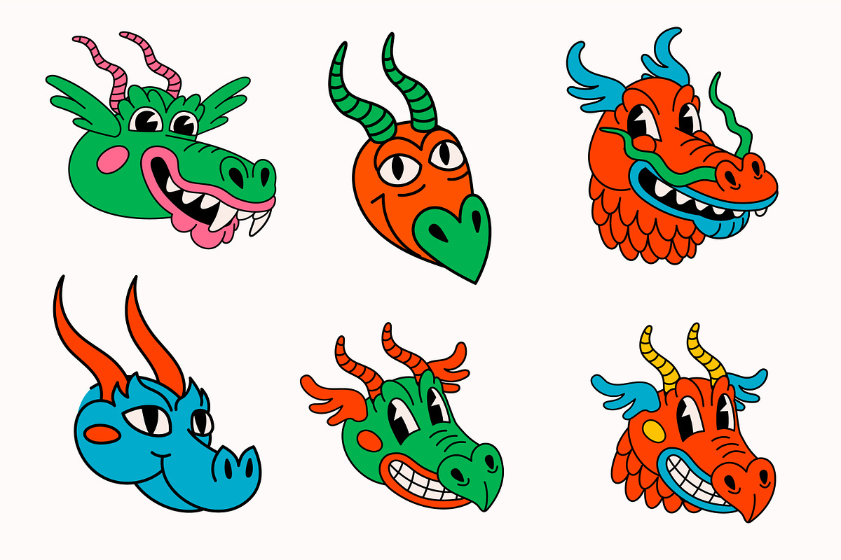 Cartoon Dragons, an Illustration by Bizarre Factory (Photo 7 of 13)
