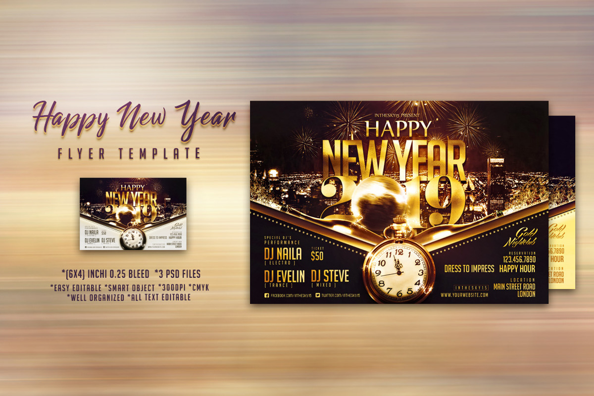 New Years Flyer Bundle V2, a Flyer Template by InTheSky15 (Photo 5 of 6)