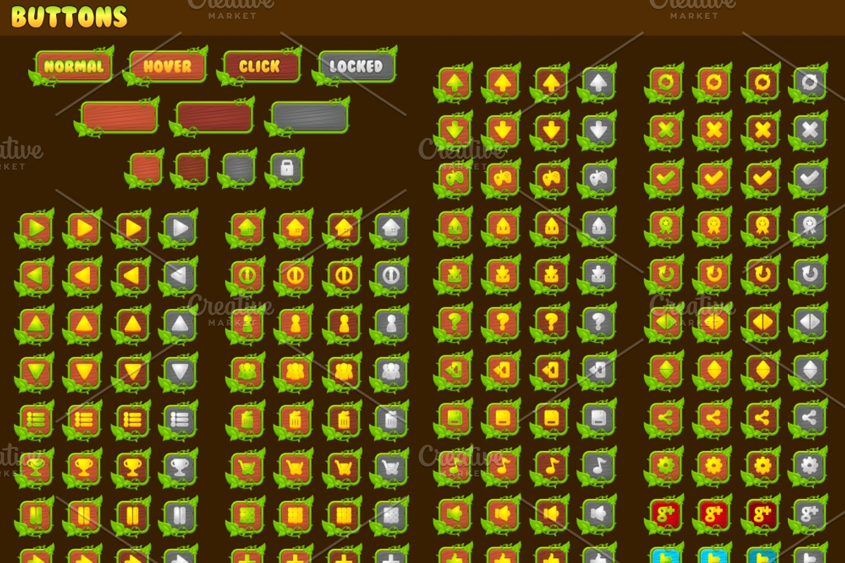 Vines & Leaves - Game GUI, an Icon by pzUH