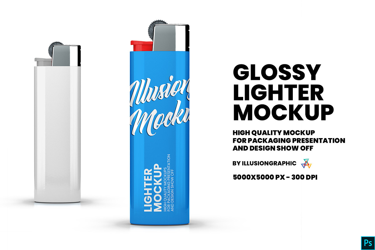 Glossy Lighter Mockup, an Advertising Mockup by Illusiongraphic (Photo 1 of 10)