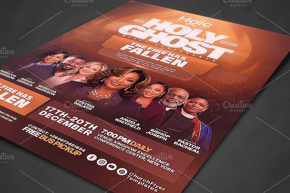 Holy Ghost Conference Church Flyer P, a Social Media Template by church flyer templates (Photo 3 of 10)