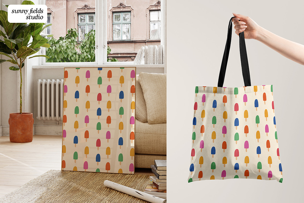 Ice Cream Bars Seamless Pattern, a Pattern Graphic by Sunny Fields Studio (Photo 6 of 10)
