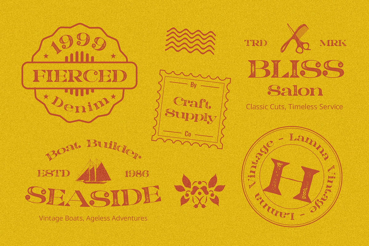 Lamna Vintage, a Sans Serif Font by Craft Supply Co. (Photo 7 of 8)