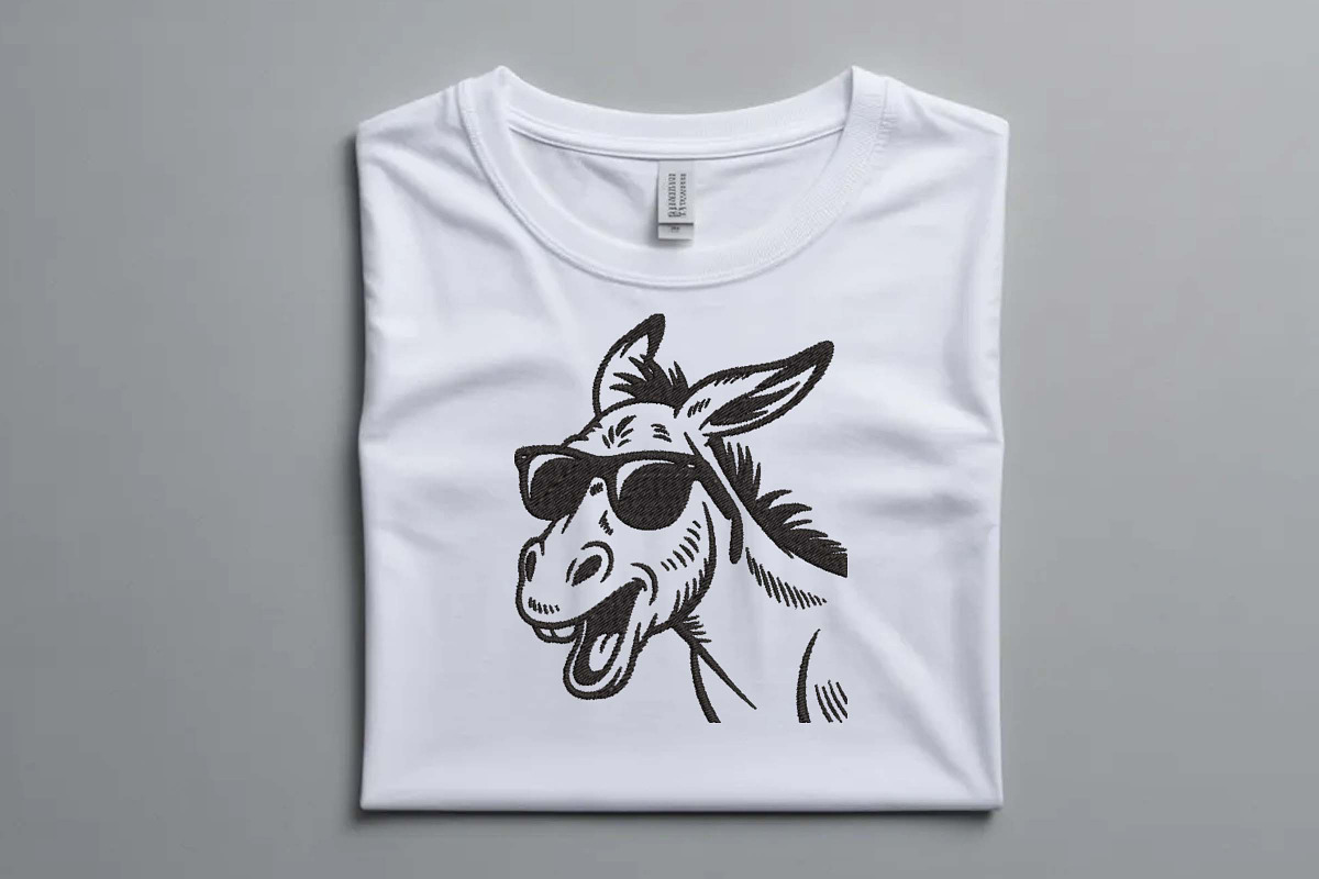 Funny Donkey with Glasses Embroidery, an Illustration by Purpose Ekbal (Photo 2 of 3)