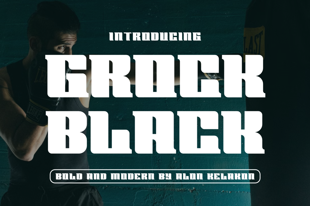 Grock Black, a Serif Font by alon kelakon (Photo 1 of 6)