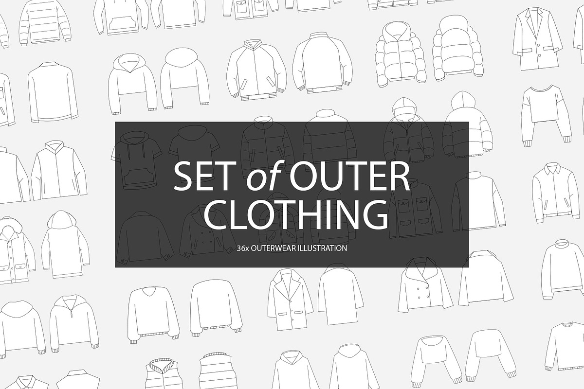 Set of Outerwear Illustration, a Graphic by freeject.net (Photo 1 of 2)