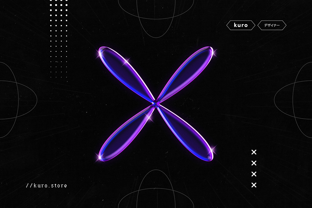 Purple Chrome Effect Bundle, a Layer Style Add-On by kuro (Photo 3 of 6)