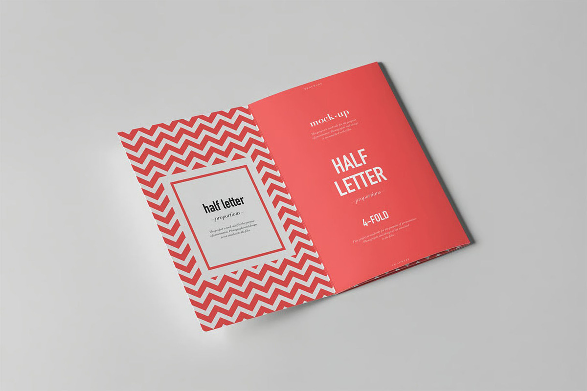 4-Fold Half Letter Brochure Mockup, an Advertising Mockup by zippypixelstudio (Photo 7 of 13)