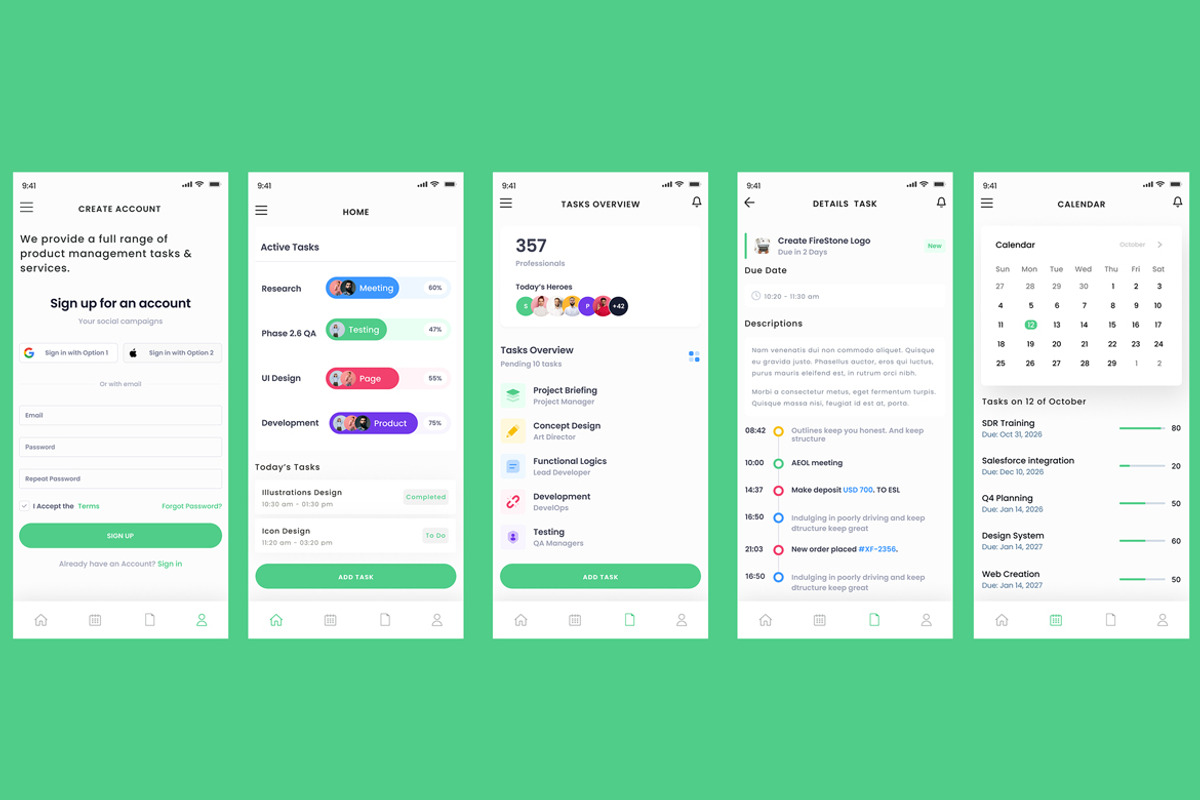 Project & Task Management & Work App, an App Template by nagaredesignstudio (Photo 2 of 2)
