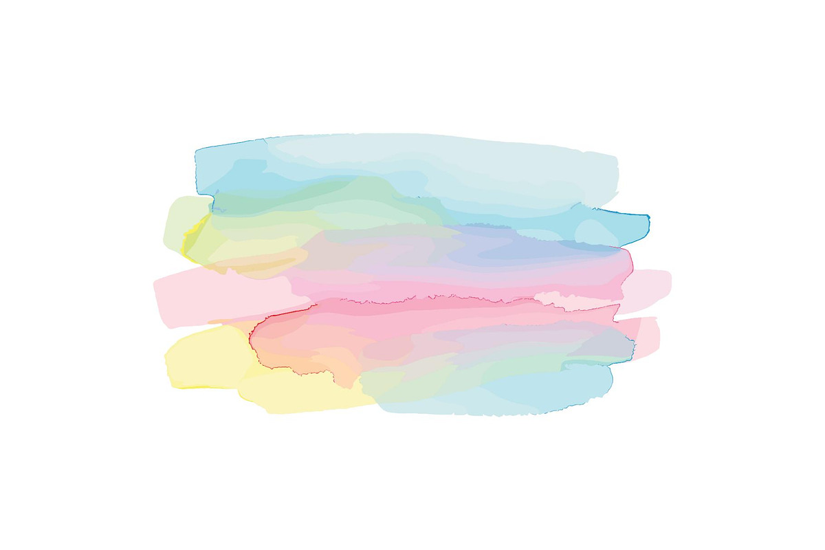 Soft Pastel Watercolor Brush Marks, a Decorative Illustration by Designer_Momina (Photo 4 of 11)