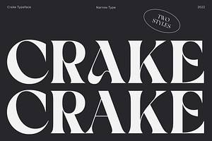 Crake Typeface Modern Serif Font