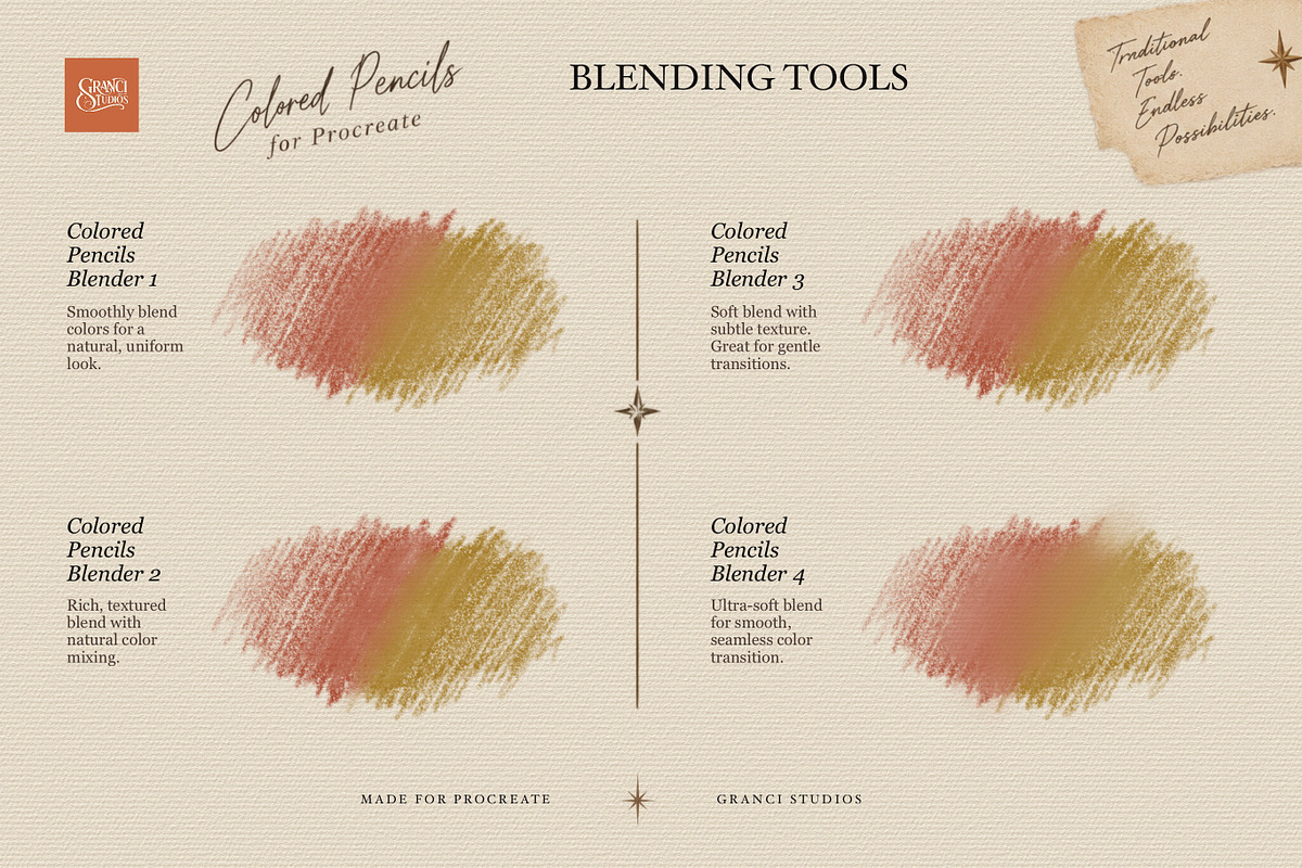 Colored Pencils Procreate Brushes, a Brush Add-On by GRANCI STUDIOS (Photo 5 of 6)