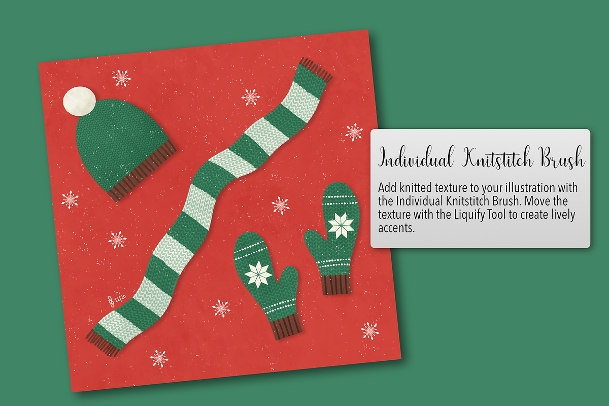 Knit Stitches Procreate Brushset, a Brush Add-On by Jutta Schneider (Photo 7 of 8)