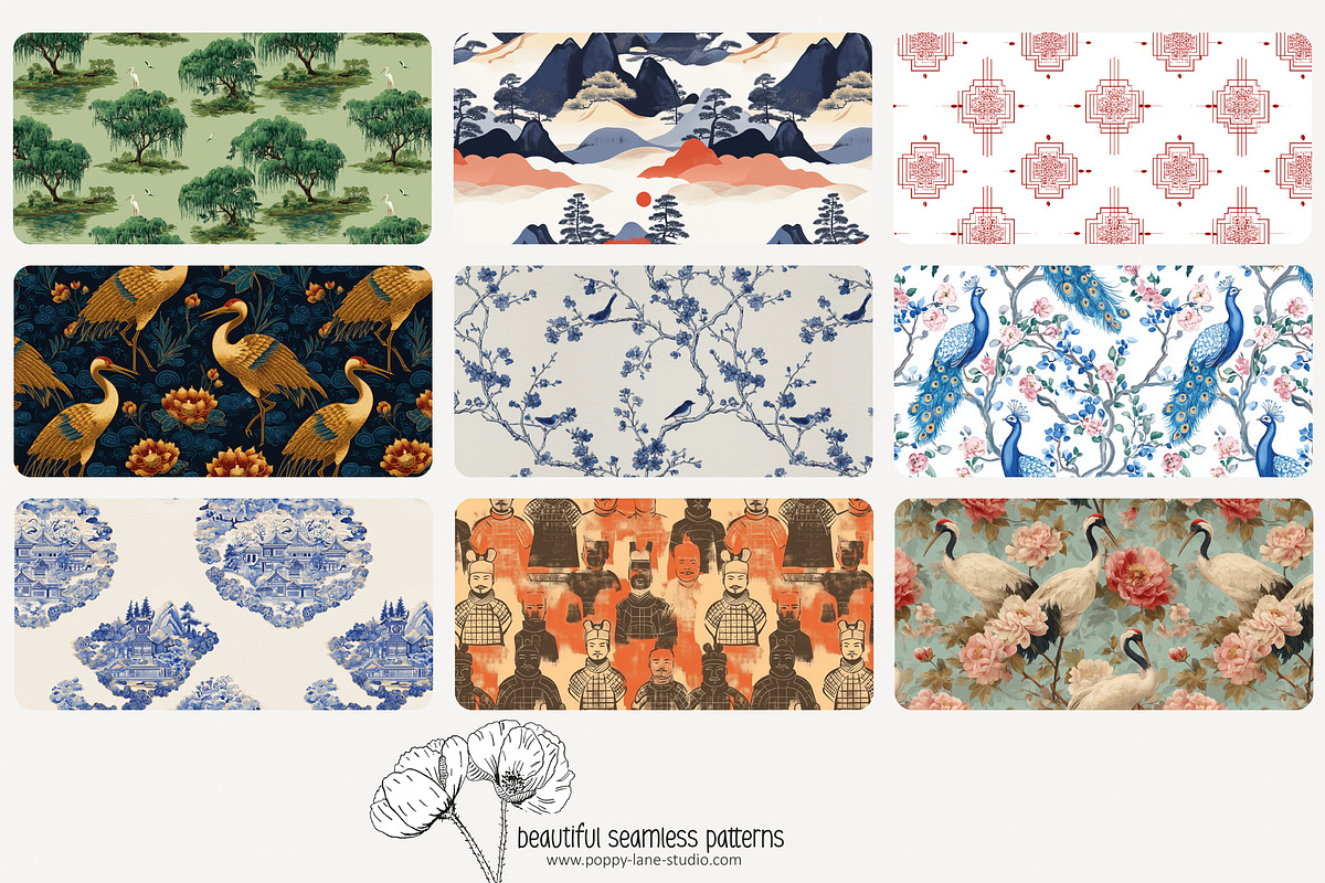 70 China seamless pattern, a Pattern Graphic by Poppy Lane Studio (Photo 5 of 10)