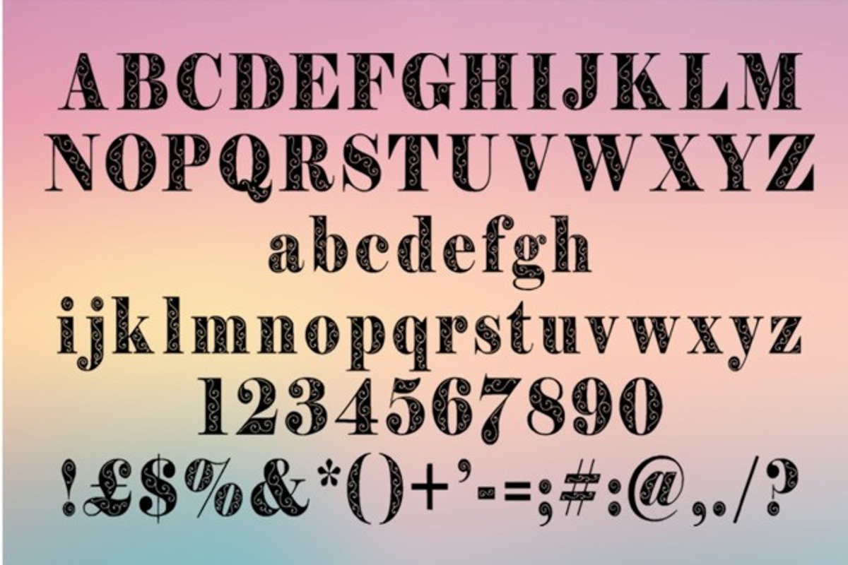 Filigran Decorative Font preview 2