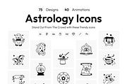 Animated Astrology Icon Set, an Outline Icon by Vectors Market (Thumbnail 1 of 7)