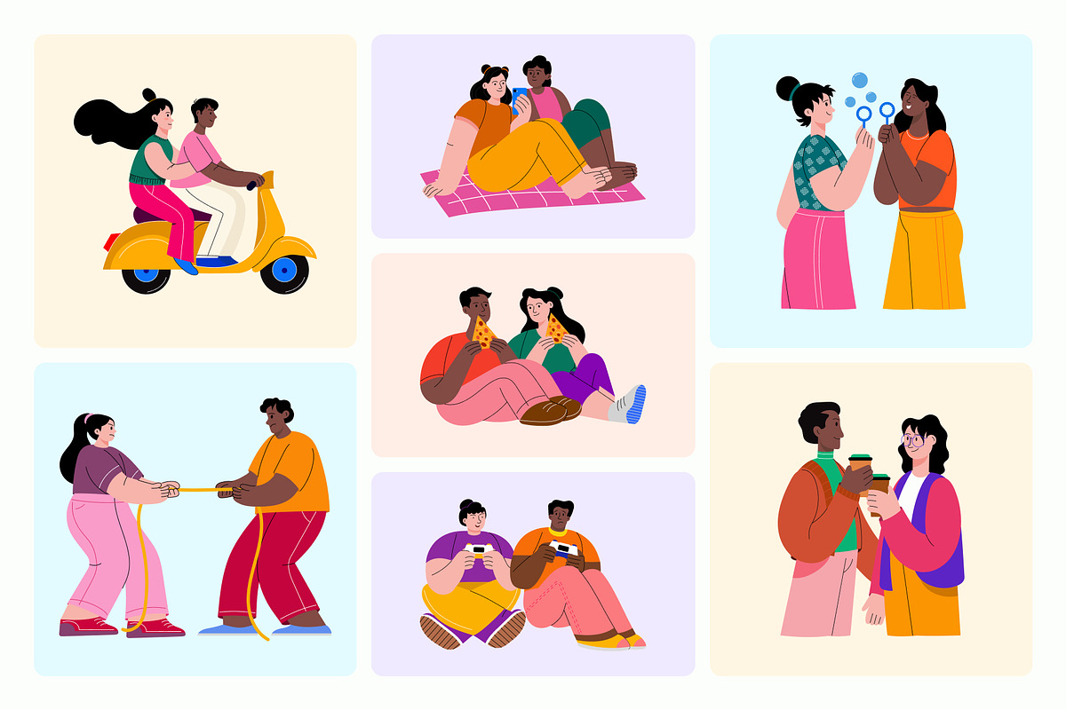 Animated Friends Illustration Art, a Person Illustration by Vectors Market (Photo 3 of 5)