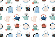 Teapots, kettles seamless patterns, a Pattern Graphic by Good Studio (Thumbnail 2 of 5)