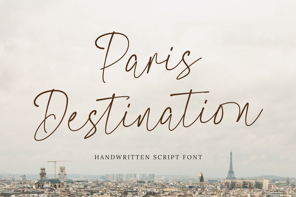 Paris Destination Handwritten Font, a Handwritten Font by Bluestype Studio (Photo 1 of 8)