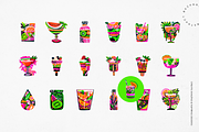Poster Tropical Summer Vibes, a Seasonal Illustration by Lumeno (Thumbnail 3 of 6)