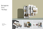 Instagram post mockup, an iPhone Mockup by Graphicbars (Thumbnail 1 of 17)