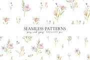Lily Flowers. Watercolor Cliparts, a Decorative Illustration by Slastick (Thumbnail 3 of 8)